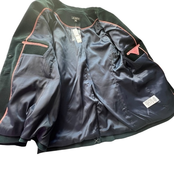 J.Crew Nipped-in Blazer in Stretch Velvet in Black Color Size 12 - Picture 6 of 13